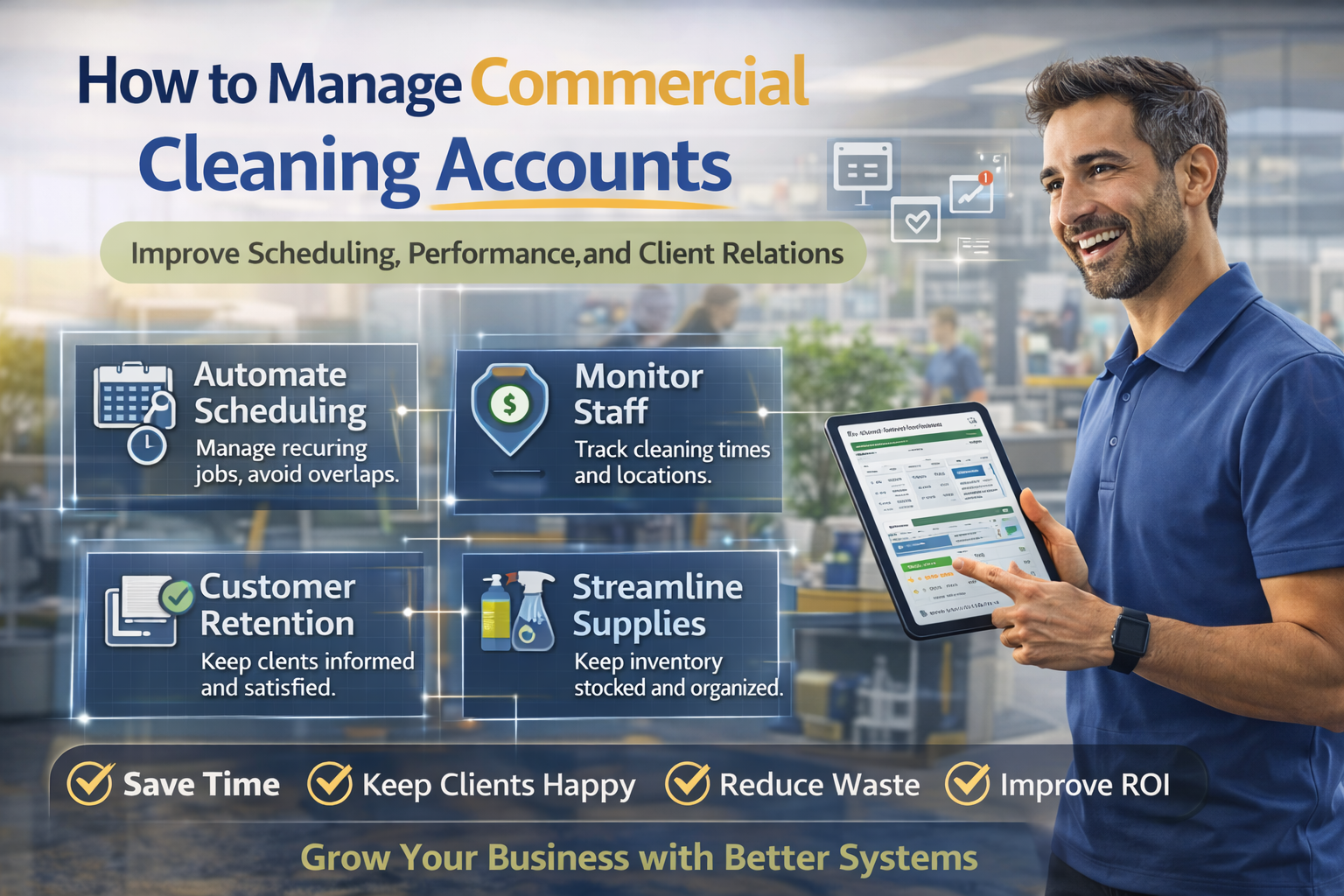 How to Manage Commercial Cleaning Accounts More Efficiently
