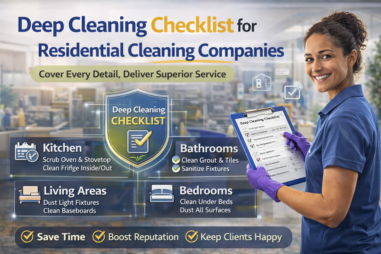 Deep Cleaning Checklist for Residential Cleaning Companies