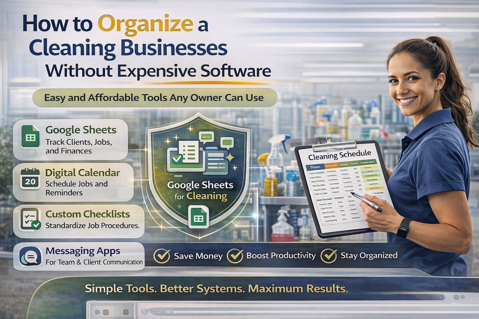 How to Organize a Cleaning Business Without Expensive Software