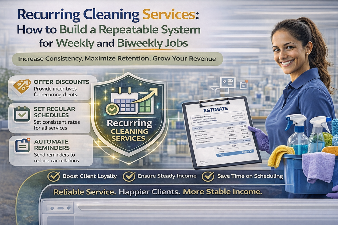 Recurring Cleaning Services: How to Build a Repeatable System for Weekly and Biweekly Jobs