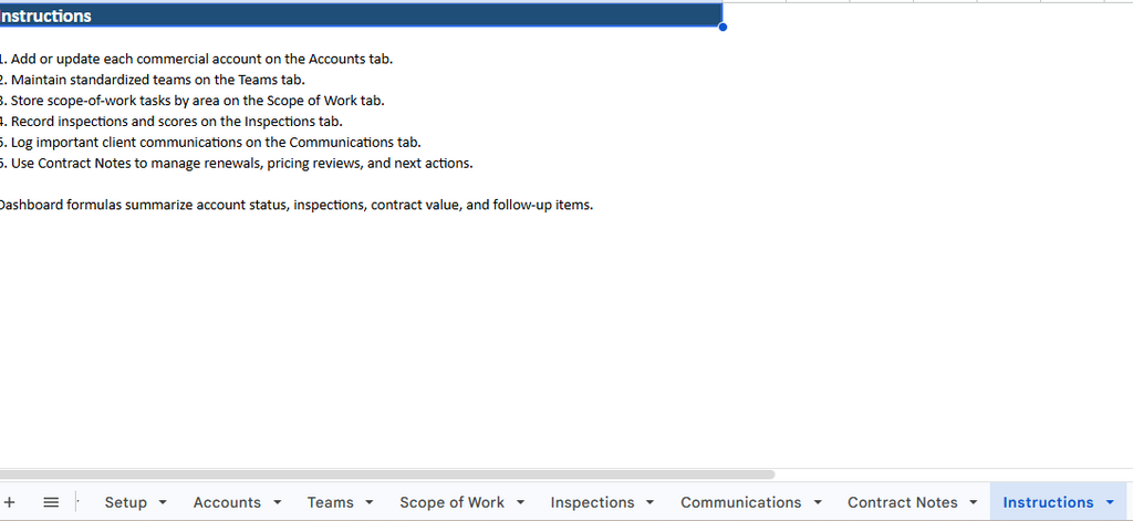 Commercial Cleaning Account Manager for Cleaning Businesses