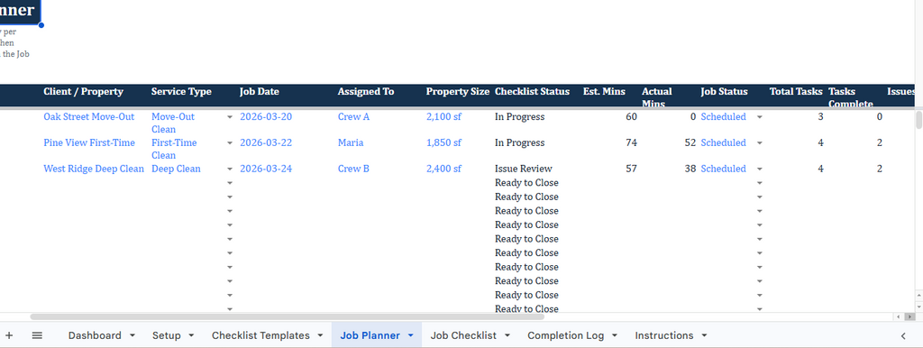 Deep Cleaning Checklist System for Cleaning Businesses