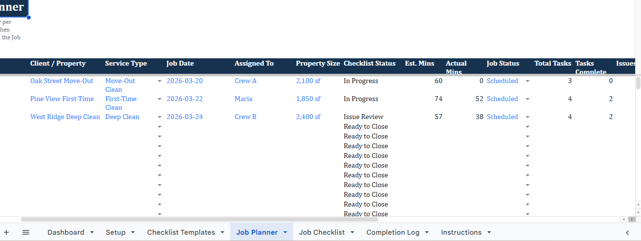 Deep Cleaning Checklist System for Cleaning Businesses